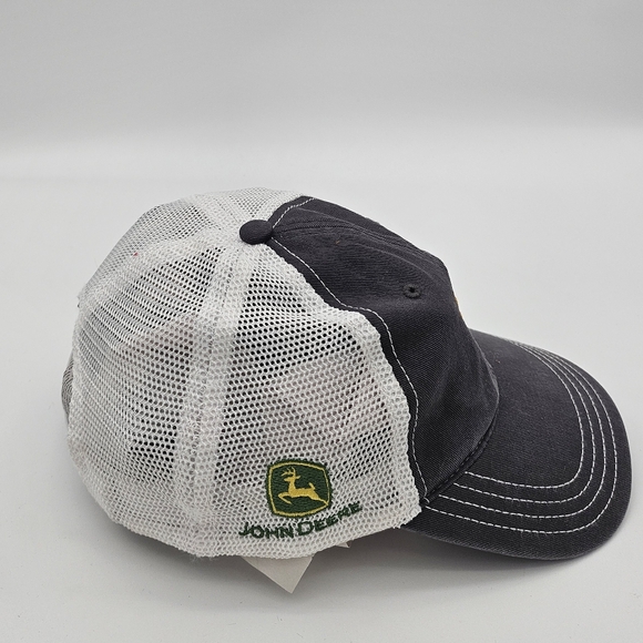 Pape Machinery John Deere Snapback Trucker Hat Cap Black White Mesh Adjustable - Picture 6 of 9